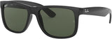 Ray-Ban Sunglasses RB 4165 601/71 Justin Black/Dark Green