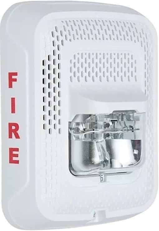 SPSWLED L-Series Indoor Speaker Wall-Mounted LED Strobe, FIRE, White