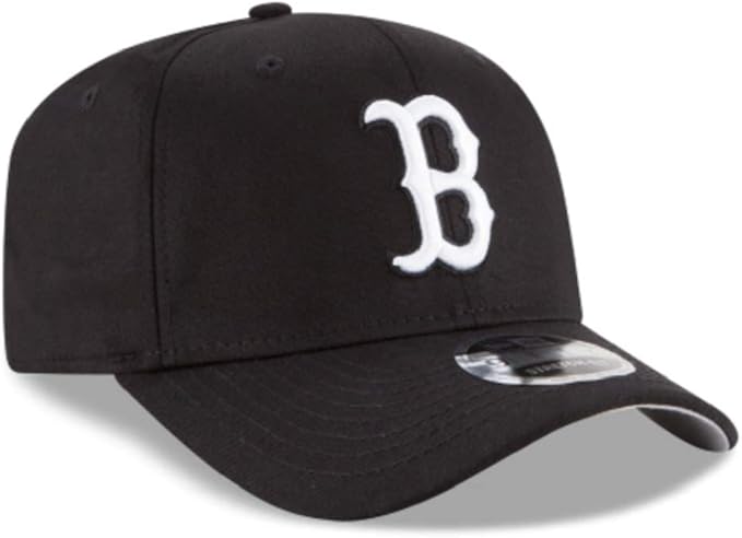 NEW ERA | Boston Red Sox Black Stretch-Snap 9FIFTY Curved Snapback Hat | OS