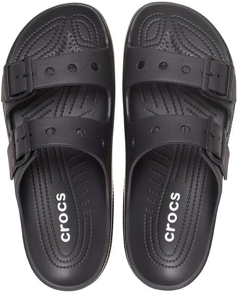 Crocs Mens Classic Saturday Slide, Black, 10 Medium