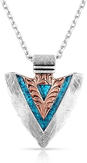 Montana Silversmiths Inner Light Turquoise Arrowhead Necklace