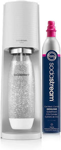 SodaStream Terra Sparkling Water Maker (White) with CO2 and Dishwasher Safe Bottle (BUNDLE)