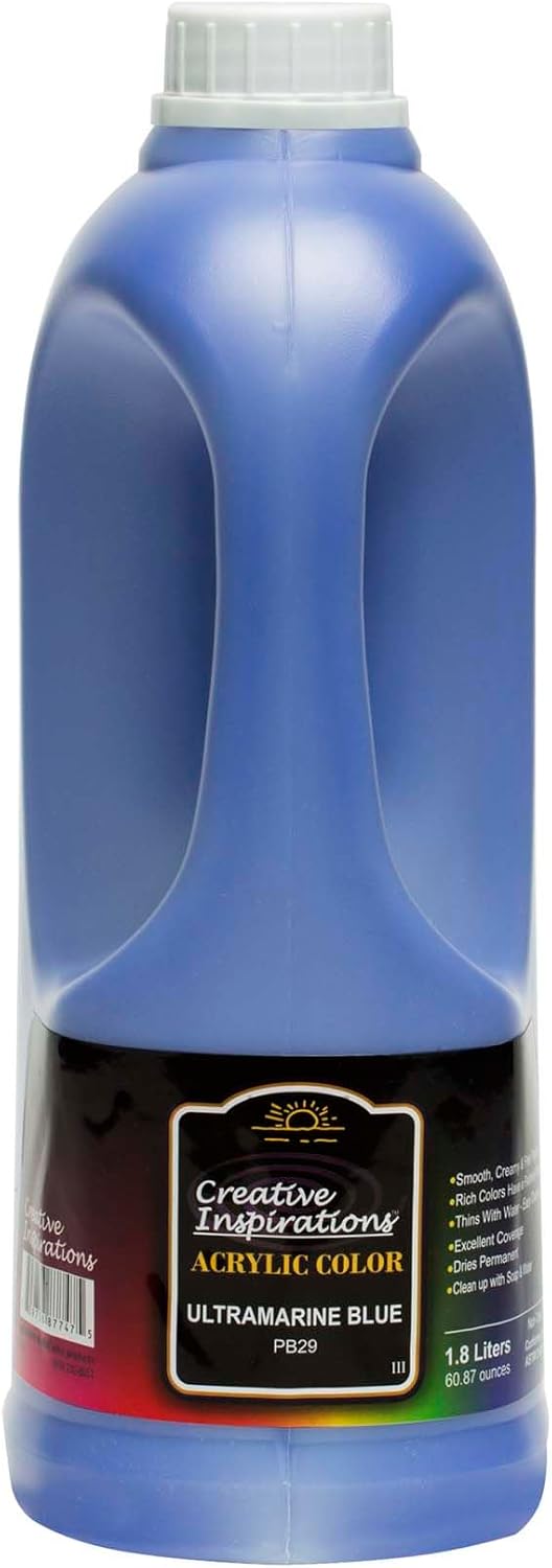 Creative Inspirations Acrylic Paint  - 1.8 Liter - Smooth & Creamy Consistency, Vibrant Pigmentation, Great Coverage for Artists - Clean Up with Soap & Water
