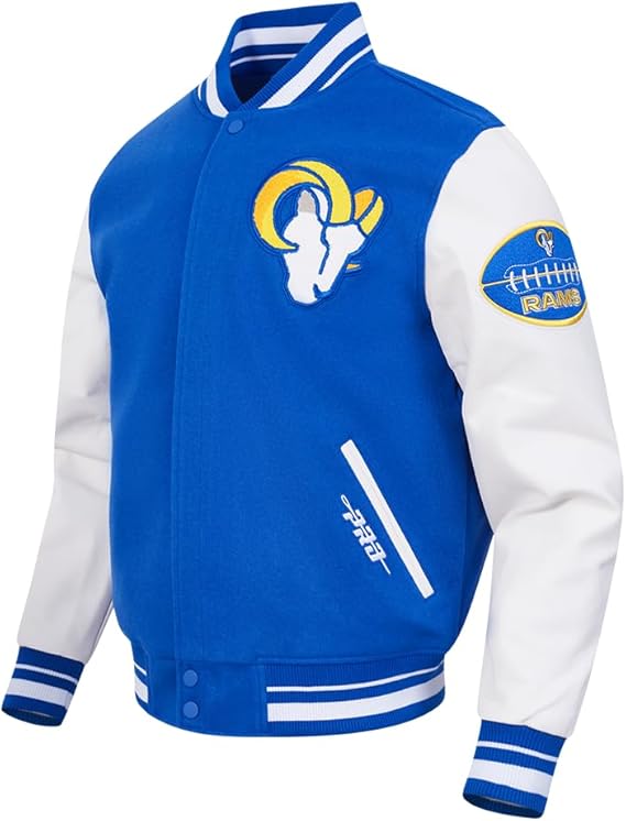 Pro Standard Mens NFL Old English Varsity Jacket  L.A.RAMS   LG