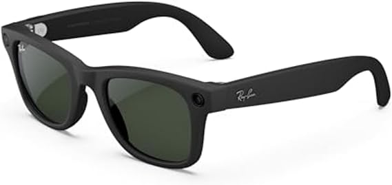 Ray-Ban | Meta Glasses, Wayfarer Matte Black / Clear to Graphite Green Transitions