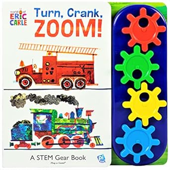 World of Eric Carle, Turn, Crank, Zoom! A STEM Gear Sound Book(New Open Box)