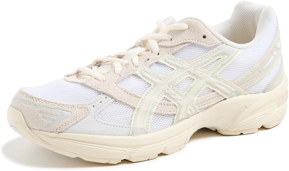 ASICS Unisex Gel-Terrain Sportstyle Shoe (White/Birch) (Men's size 8 , and Women's size 9.5)