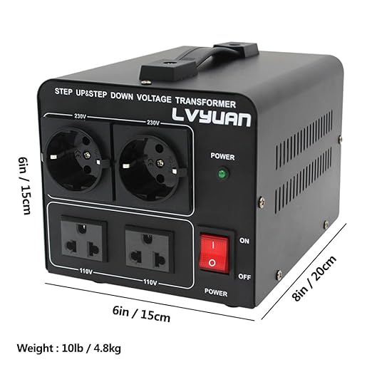 LVYUAN 5000 Watt Power Inverter 12V to 110V with 4 AC Outlets, LCD Display, Wireless Remote Control, Car Power Inverter for Car, RV, Truck, Off Grid Solar System, Camping (Open Box)