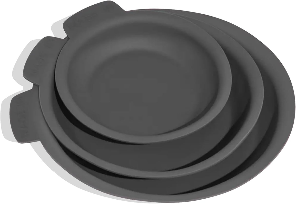 Made In Cookware - 3 Piece Set (Includes 8",10",12") Frying Pan Protectors - Graphite - Molded Silicone - Dishwasher Safe