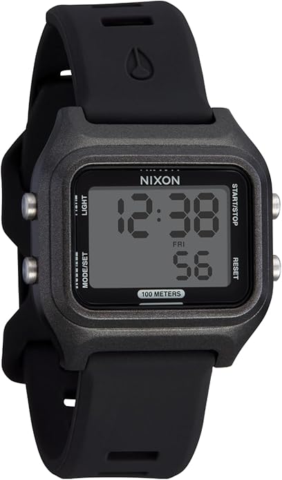 NIXON Ripper A1399-100m Water Resistant Men's Digital Sport Watch (36.5mm Face, 20mm Silicone Band) - Made with Recycled Ocean Plastics