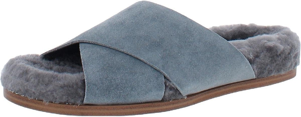 MARC FISHER LTD Women's Canna Cozy Slide Slippers - Dark Gray Suede - 6M