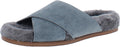 MARC FISHER LTD Women's Canna Cozy Slide Slippers - Dark Gray Suede - 6M