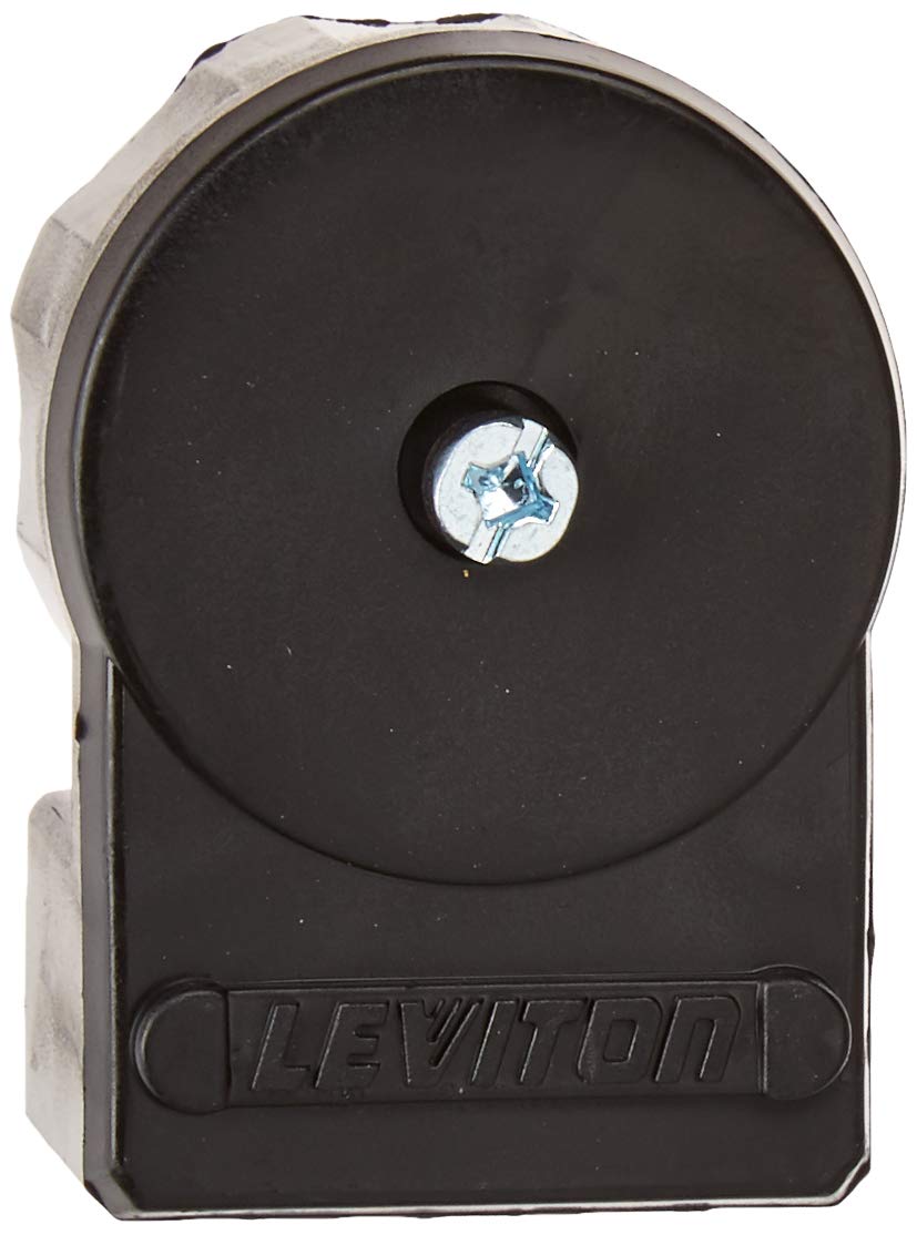 Straight Blade Angle Plug, 15 Amp, 125 Volt, Industrial Grade - Black & White / 10 Pack