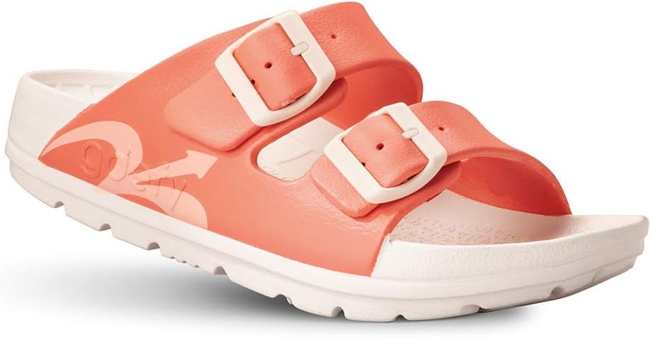 Gravity Defyer G-Defy Women's Wide Width Recovery Slides – Arch Support Sandals with Plantar Fasciitis Relief, Adjustable Double Buckle, and Thick Sole for Enhanced Comfort Size: 9
