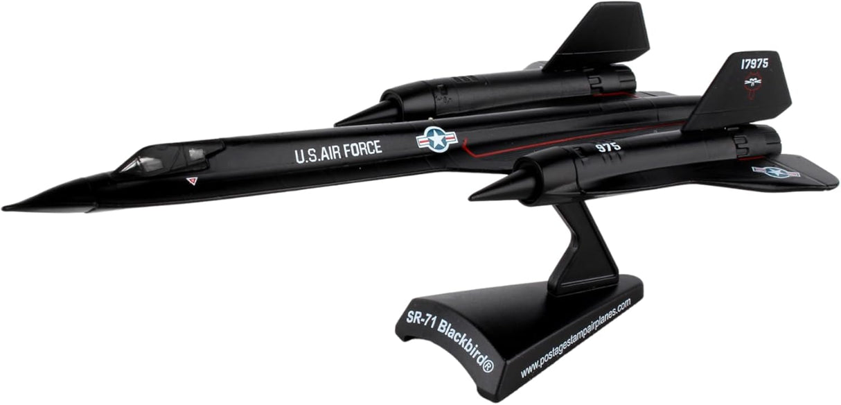 Daron Postage Stamp USAF SR-71 Blackbird Die-Cast Metal Model – 1:200 Scale
