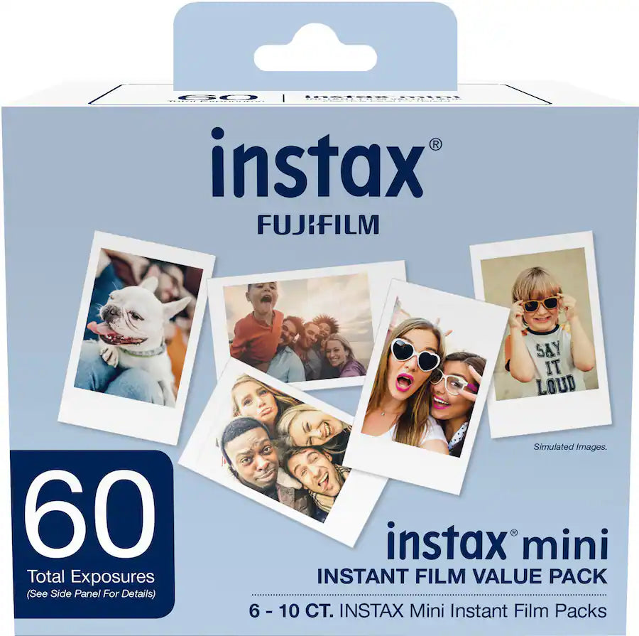 Fujifilm - Instax Mini Instant Film Value Pack - White (6 Pack)