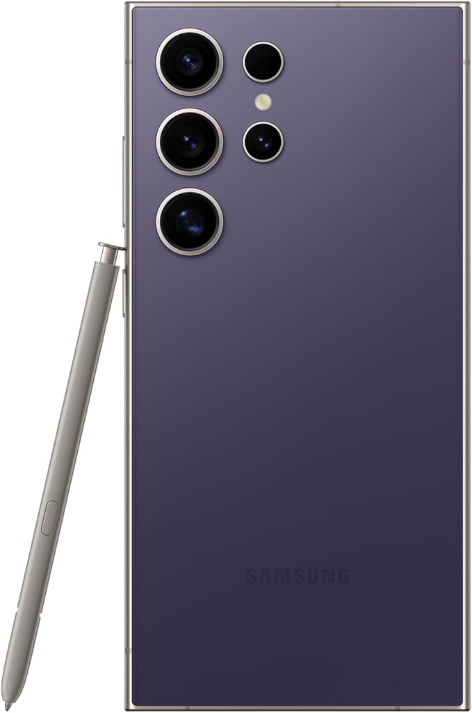 SAMSUNG Galaxy S24 Ultra Cell Phone, 256GB AI Smartphone, Verizon, 200MP, 100x Zoom Cameras, Long Battery Life, S Pen, Global Version, 2024 - Titanium Violet