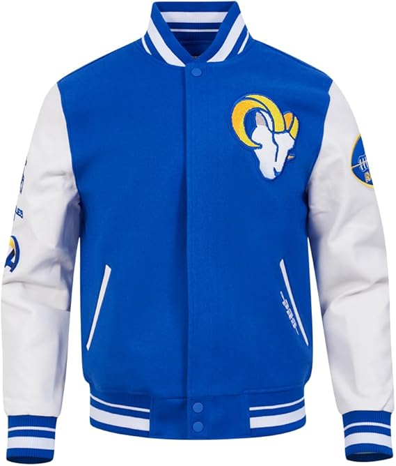 Pro Standard Mens NFL Old English Varsity Jacket  L.A.RAMS   LG
