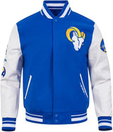 Pro Standard Mens NFL Old English Varsity Jacket  L.A.RAMS   LG