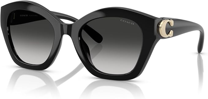 COACH Sunglasses HC 8421 U 50023C Black/Grey Gradient Polyamide Standard