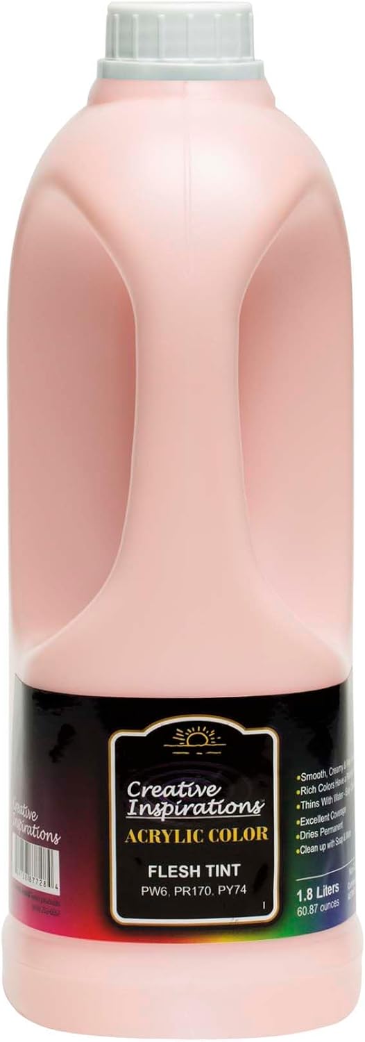 Creative Inspirations Acrylic Paint  - 1.8 Liter - Smooth & Creamy Consistency, Vibrant Pigmentation, Great Coverage for Artists - Clean Up with Soap & Water