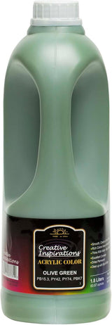 Creative Inspirations Acrylic Paint  - 1.8 Liter - Smooth & Creamy Consistency, Vibrant Pigmentation, Great Coverage for Artists - Clean Up with Soap & Water