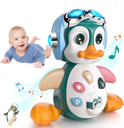 MOONTOY Penguin Baby Toys 6 to 12 Months Musical Light up