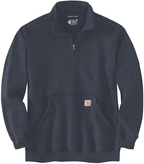 Carhartt Men's Loose Fit Midweight Quarter Zip Mock Neck Sweatshirt Size M