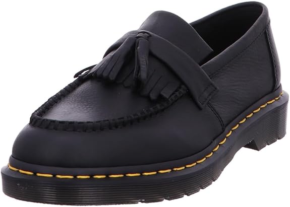 Dr. Martens Unisex Adult Adrian Yellow Stitch Leather Loafers Size M11/W12