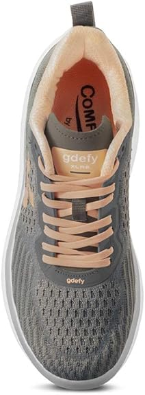 G-DEFY XLR8 Run Women’s Supportive Running Shoe | VersoCloud® Technology for Pain Associated with Prolonged Standing or Walking | Arch Support | Diabetic Shoes | Wide Shoes | Free Custom Orthotic Size: 7W