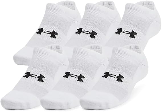 Under Armour Unisex-Adult Training Cotton No Show Socks 6 Pack