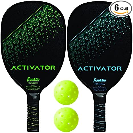 Franklin Sports Pickleball Paddle and Ball Set - Wooden Pickleball Rackets + Balls - Activator - USAPA Approved | Ball Set, Pickleball Rackets, Pickleballs, USA Pickleball, USAPA, Approved