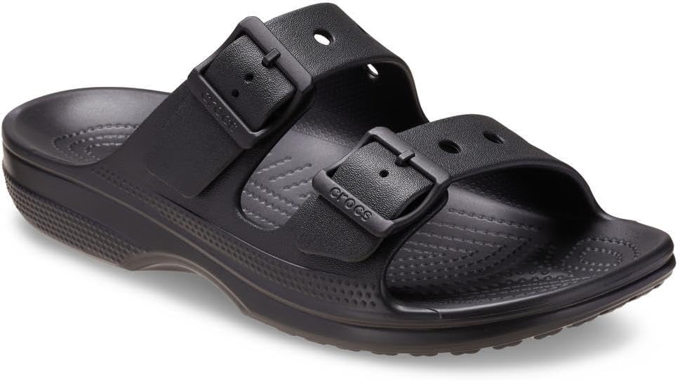 Crocs Mens Classic Saturday Slide, Black, 10 Medium