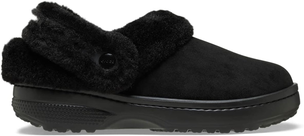 Crocs Unisex Classic Unfurgettable Clogs Black Vegan Suede Men 4, Women 6 Medium