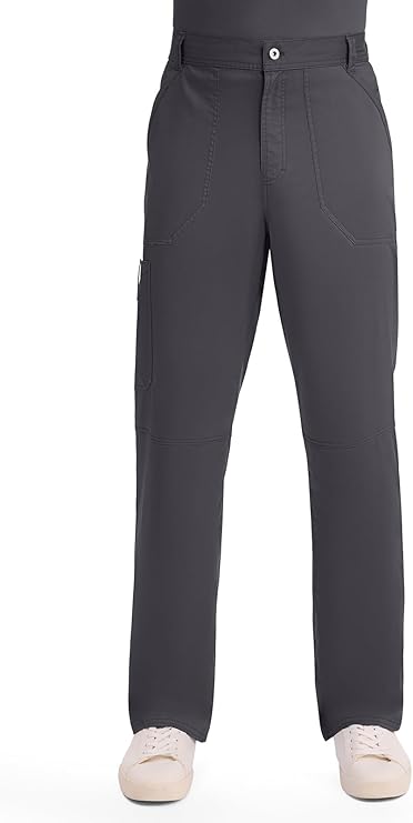 Cherokee Men's Scrub Pants with Cargo Pockets - Pewter - Small
