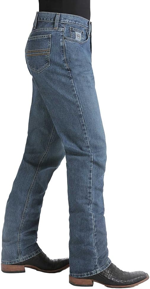 Cinch Men's Silver Label Slim Fit Medium Stonewash Jeans Denim 34x32