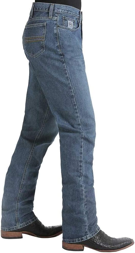 Cinch Men's Silver Label Slim Fit Medium Stonewash Jeans Denim 34x32