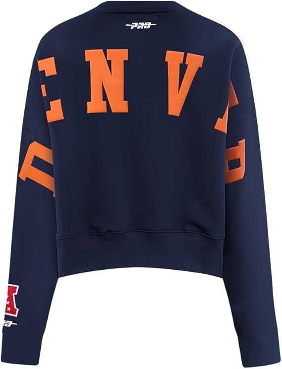 Womens NFL Wingspan Brushed Back French Terry Crewneck Sweatshirt DENVER BROCOS  MED
