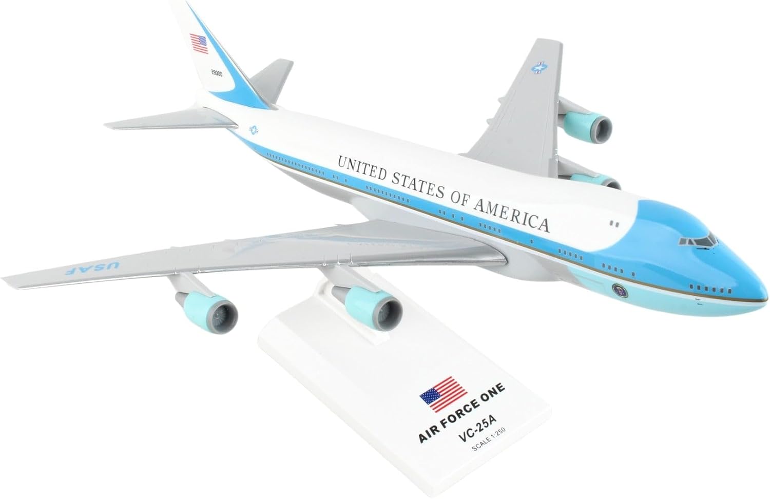 SkyMarks Plastic Air Force One Boeing 747-200 VC25 1:250