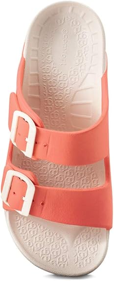 Gravity Defyer G-Defy Women's Wide Width Recovery Slides – Arch Support Sandals with Plantar Fasciitis Relief, Adjustable Double Buckle, and Thick Sole for Enhanced Comfort Size: 9
