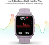 FITVII Fitness Tracker, Smart Watch with 24/7 Blood Pressure Heart Rate and Blood Oxygen Monitor,(OPEN BOX)