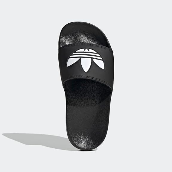 adidas Kids' Adilette Lite Sandals - Core Black/White - Size: 4