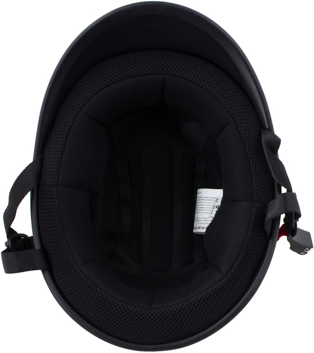 Milwaukee Helmets MPH9751DOT | Polo Style DOT Motorcycle Helmet- Gloss Black - Size Medium