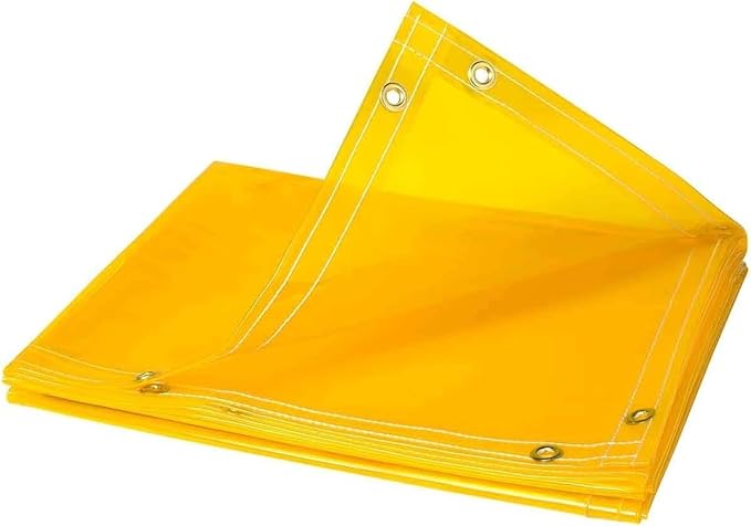 Tillman 601R68 6'X8' 14mil. Yellow Vinyl Welding Curtain w/Grommets all Around