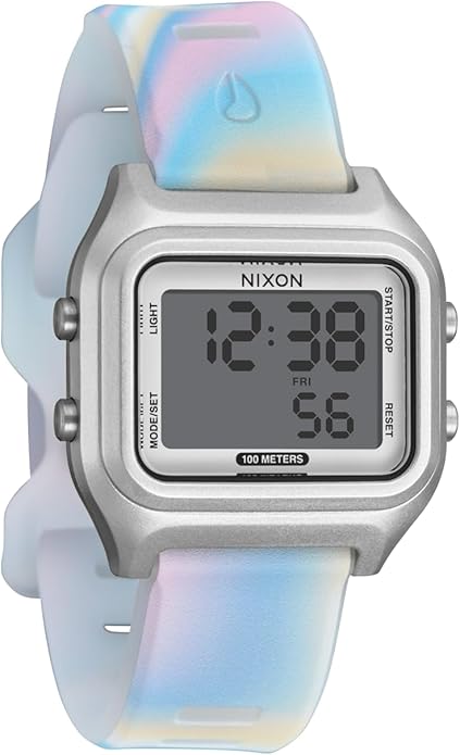 NIXON Ripper A1399-100m Water Resistant Men's Digital Sport Watch (36.5mm Face, 20mm Silicone Band) - Made with Recycled Ocean Plastics