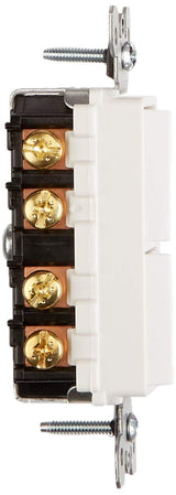 Leviton 15 Amp Decora 3-Way / 3-Way Combination Switch, Grounding, Ivory, White (5643-W) - 10 Pack