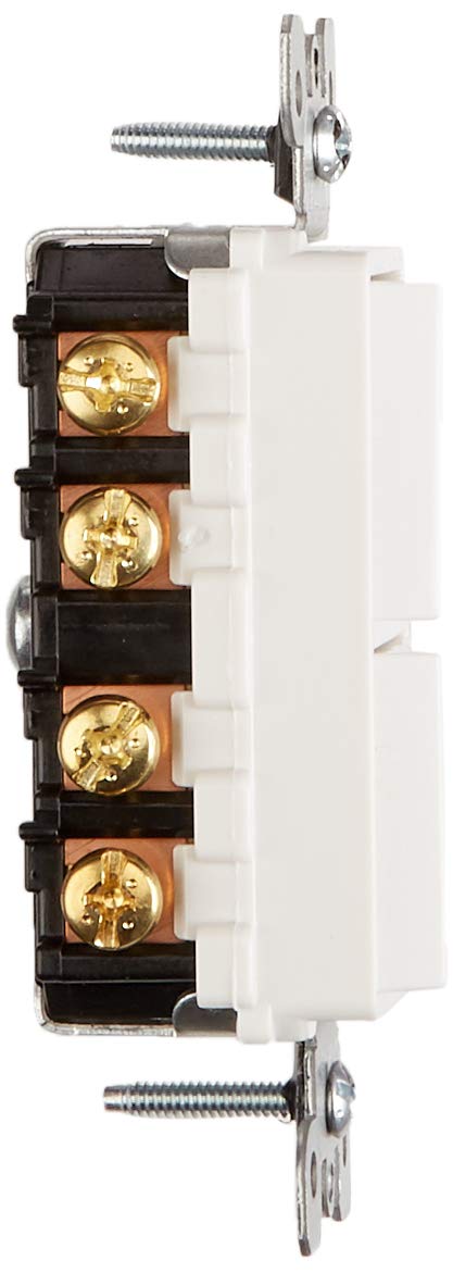 Leviton 15 Amp Decora 3-Way / 3-Way Combination Switch, Grounding, Ivory, White (5643-W) - 10 Pack
