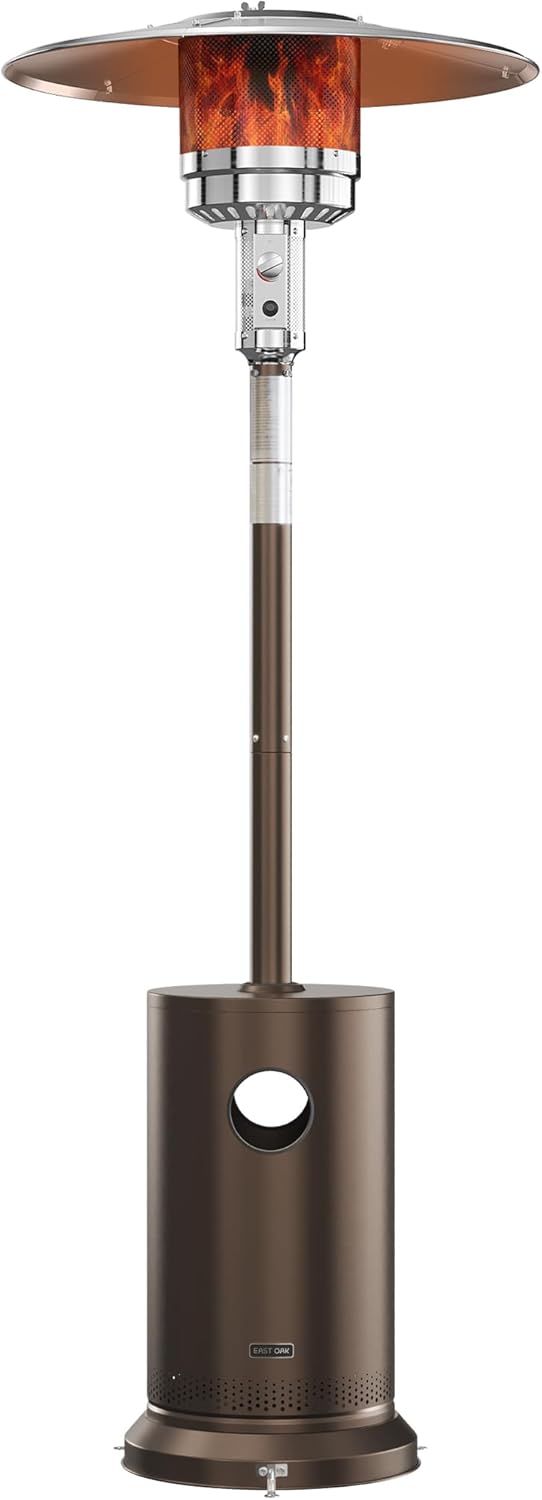 EAST OAK 55,000 BTU Propane Patio Heater with Round Table - Bronze - UR55BN2