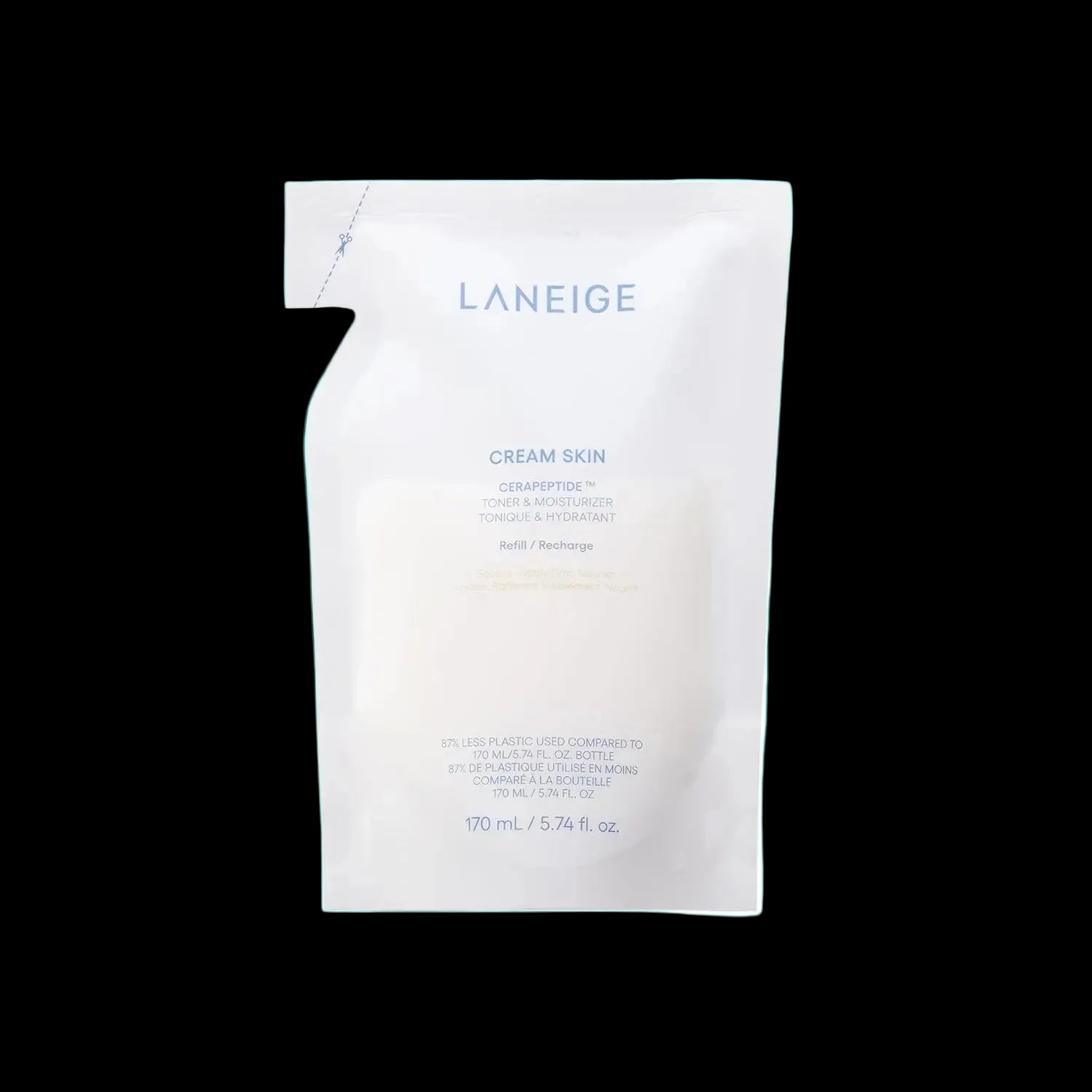 LANEIGE Cream Skin Toner & Moisturizer: Lightweight Korean Milky Toner Refill 5.74 fl. oz.