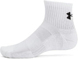 Under Armour Unisex-Adult Training Cotton Quarter Socks 6 Pack - White - Large